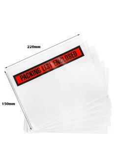 Excefore 100 Pcs Packing List Envelopes, 150mm x 220mm Clear Adhesive Invoice Packing Slip Envelope Pouches Shipping Label Sleeves Top Loading Packing List Enclosed Bags for Mailing  - Image 2