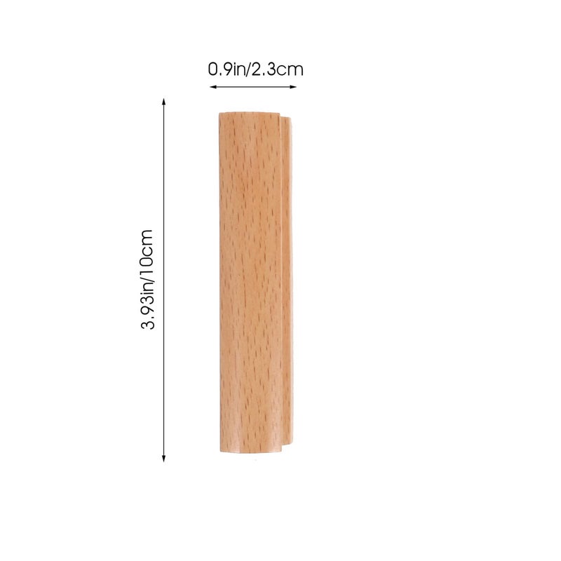 Solid Beech Wood Drawer Handles Kitchen Cabinet Pulls 64mm Hole Spacing Lacquer Finish - Image 3