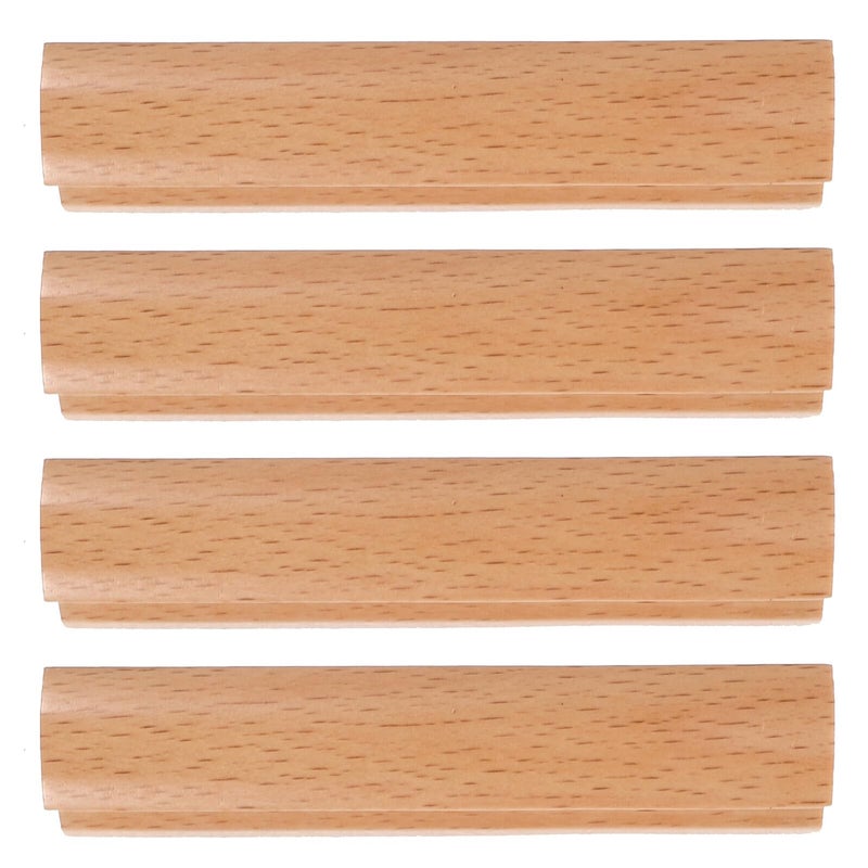 Solid Beech Wood Drawer Handles Kitchen Cabinet Pulls 64mm Hole Spacing Lacquer Finish - Image 2