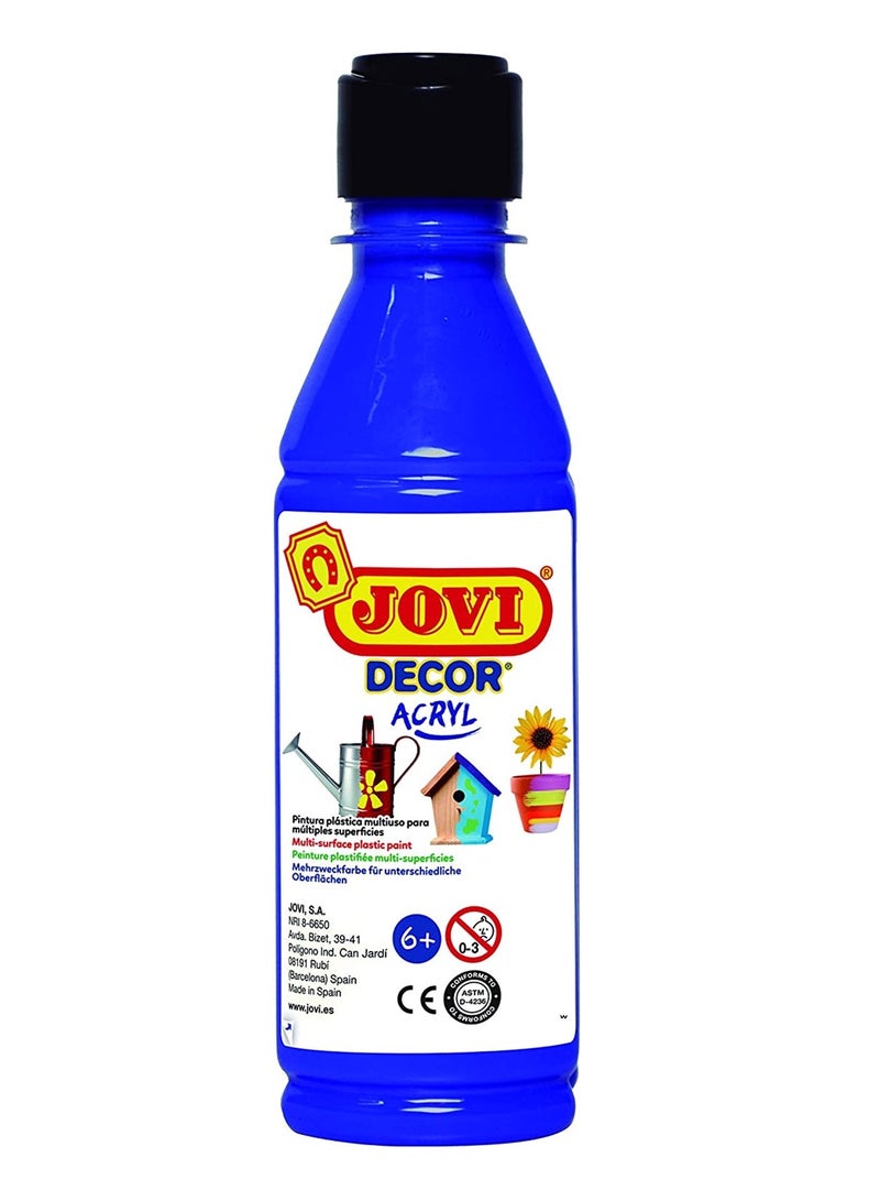 JOVI زجاجة طلاء أكريليك سعة 250 مل باللون الأزرق البحري - Image 1