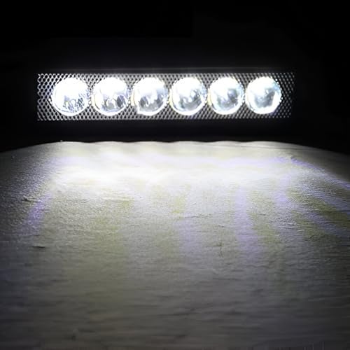 Pivalo PV6I6F2 6 LED 9-85V Fog Light Bar 6 Inch Waterproof Driving Lamp with Mounting Bracket & Handlebar Switch for Motorcycles and Cars (18W, White Light, 2 PCS) - Image 4