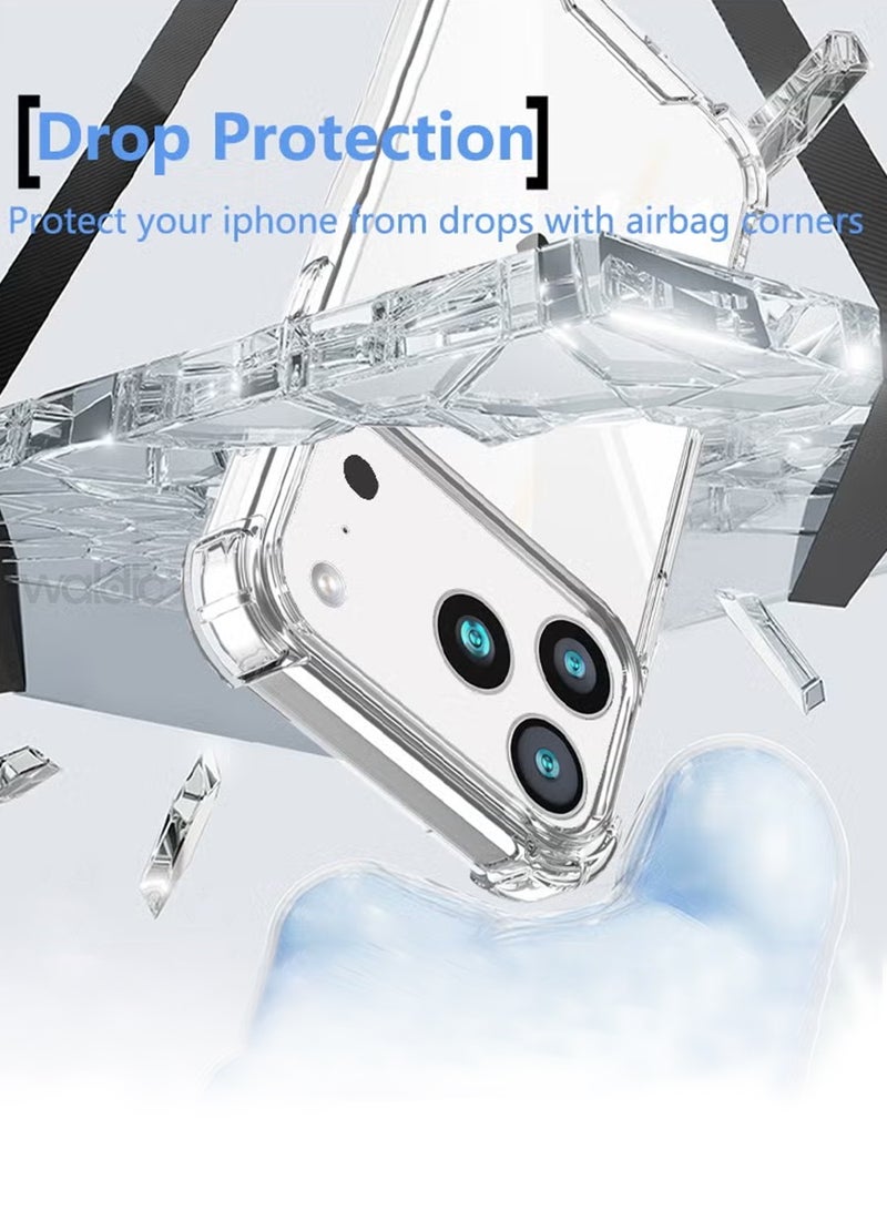 Apple iPhone 17 Pro Max Case | Designed forApple iPhone 17 Pro Max Case | Slim Flexible TPU Airbag Bumper Shock Absorption Rubber Soft Silicone Case Cover Fit for Apple iPhone 17 Pro Max | Clear - view 2