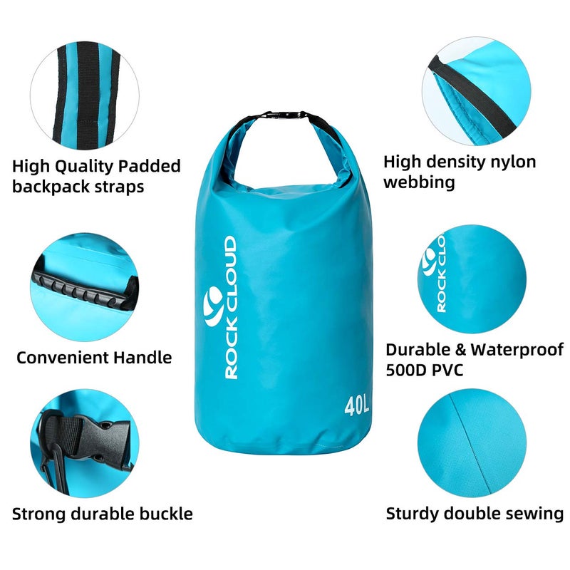 Rock Cloud Dry Bag Waterproof 5L Dry Sack For Kayaking Rafting Boating Beach Surfing Swimming Canoe Camping Hiking Fishing Ski - Image 5