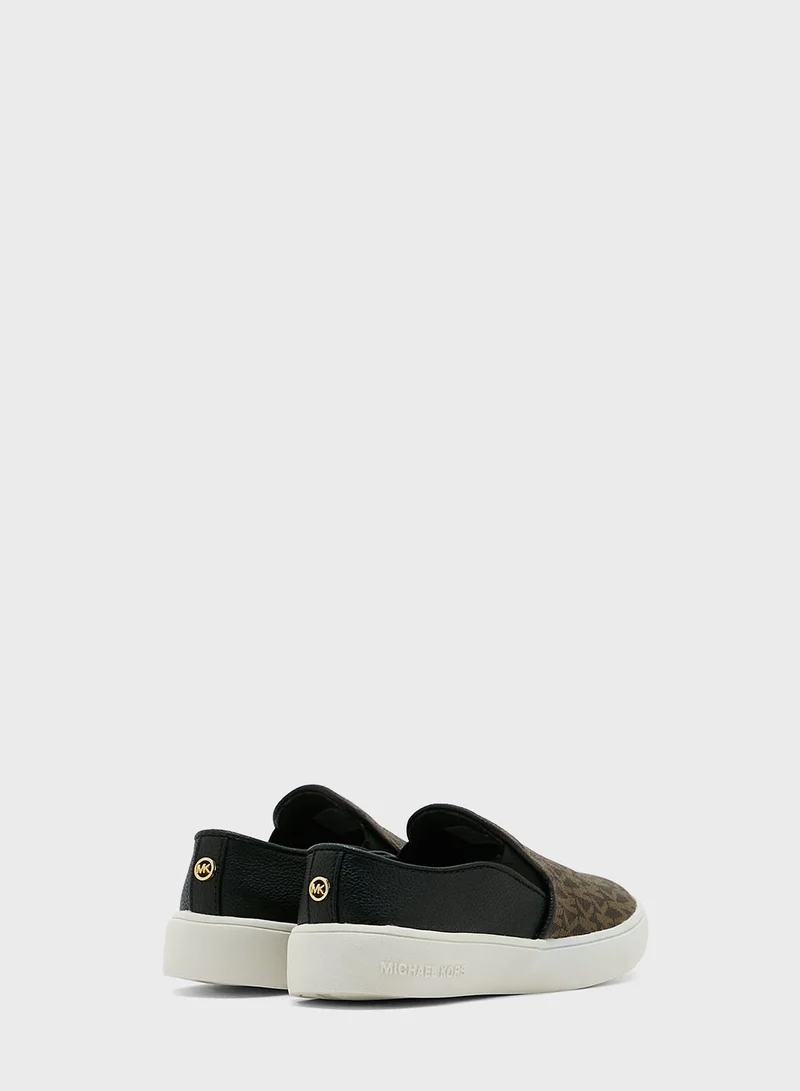Michael Kors Kids Jem Monogram Toe Slip Ons