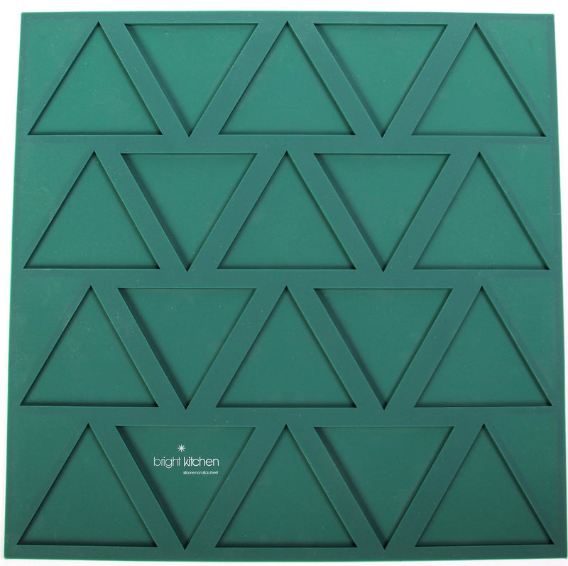 Bright Kitchen Dehydrator Triangle Chip Mold Shape Silicone Sheet Mat for Excalibur Dehydrating 14" x 14" Raw Tortilla Cracker Cookie Drying Bright Kitchen Brand - Image 1