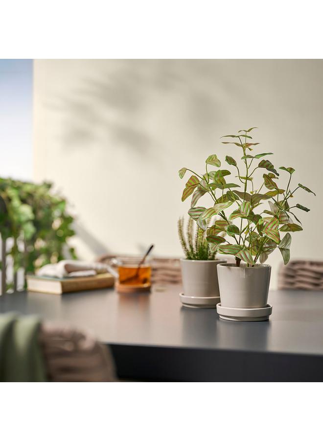 erorex Artificial Potted Plant, In/Outdoor Butterfly Plant, 9 Cm - Image 3