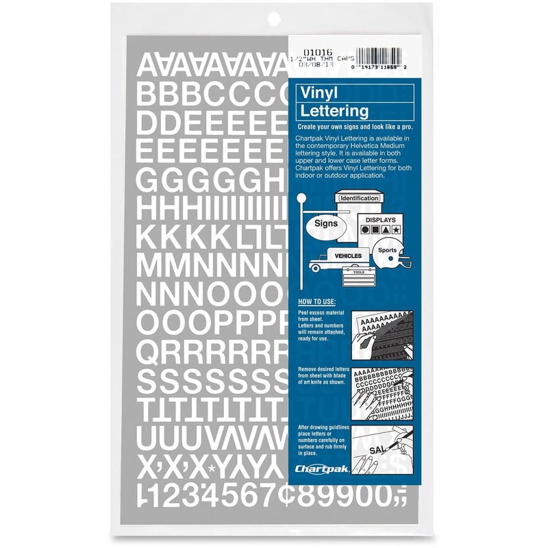Chartpak Vinyl Letters and Numbers CHA01016 12 Inch High
