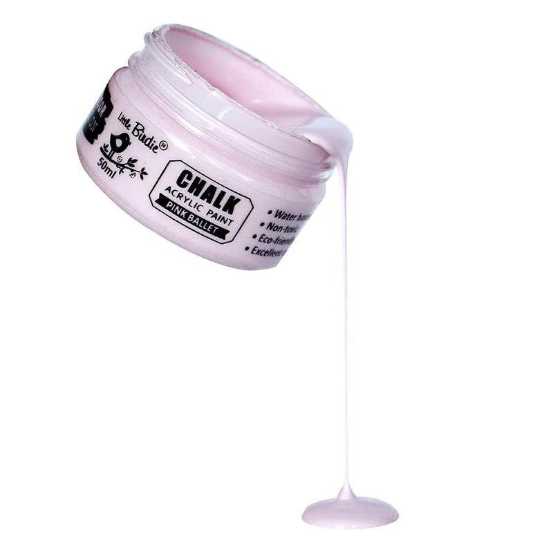 itsy-bitsy طلاء الطباشير باللون الوردي للباليه - 50 مل | طلاء الطباشير للأثاث الخشبي، الجدران، ديكور المنزل، الزجاج، الورق، أواني الطين وطلاء الطباشير الأكريليكي غير اللامع | طلاء متعدد الأسطح - Image 2