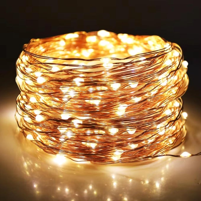 10 METRE 100 LED USB POWERED COPPER FAIRY STRING LIGHTING FOR DECORATION BIRTHDAY PARTIES WEDDING GIFTS CHRISTMAS DIWALI FESTIVAL LIGHTS 100 LEDS 10 M WARM WHITE USB POWERED PACK OF 1
