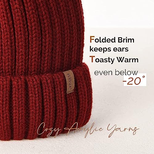 RR DESIGN Fashion Women Winter Soft Warm Snow Proof Pom Cap for Women Woolen Beanie Cap or Women's, Beanie Cap, Winter Caps for Girls Woolen Cap, Women's Running Headwear (Navyblue) - Image 3