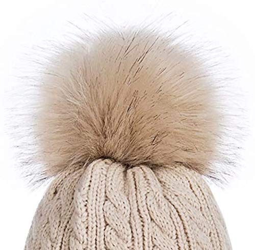 RR DESIGN Fashion Women Winter Soft Warm Snow Proof Pom Cap for Women Woolen Beanie Cap or Women's, Beanie Cap, Winter Caps for Girls Woolen Cap, Women's Running Headwear (Navyblue) - Image 4
