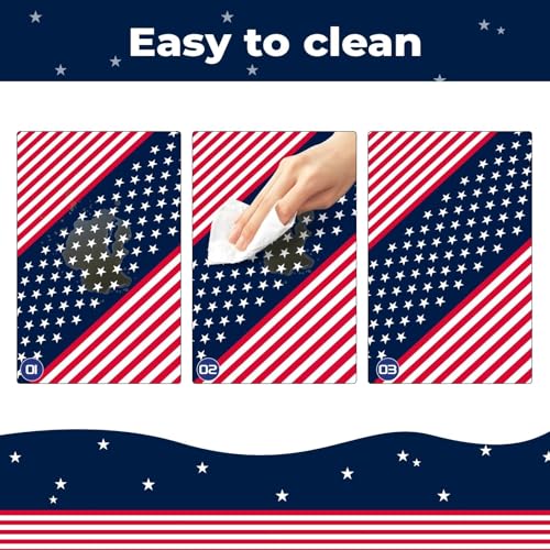 Childom 2 Pack Patriotic Tablecloths,Patriotic Decorations 54" x 108" Disposable American Flag Tablecloths for Event,Party Table Cloth Plastic for Veterans Day,4th of July,Picnic,Dinner,Party Supplies - Image 3