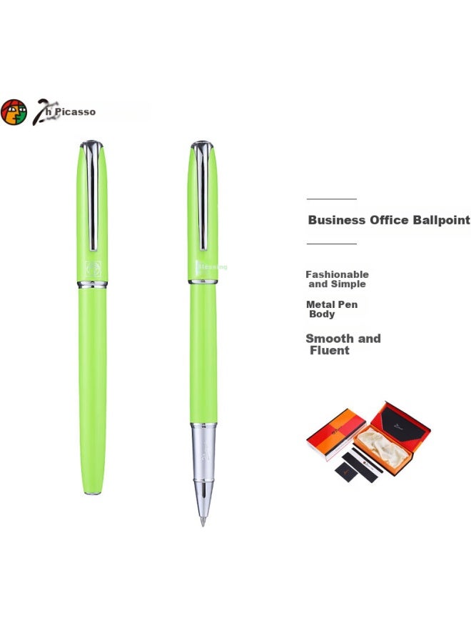 Pimio Signature Pen Business Office Gift Ballpoint Pen Adult Signature Pen Student Calligraphy Pen Male Female Graduation Gift 0.5mm 916 Light Green - Image 1