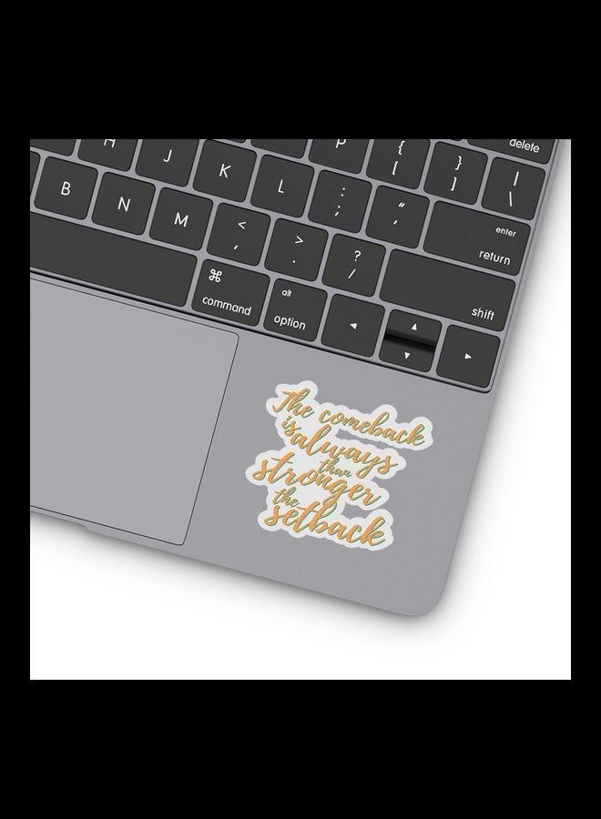 RKN Strong Comeback Quote Vinyl Stickers For Laptop - Image 2