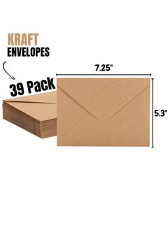 Mr. Pen Kraft Envelopes 39 Pack 5 X 7 Inch A7 Envelopes Brown Envelopes Card Envelopes Kraft Paper Envelopes Invitation Envelopes Postcard Envelopes  - Image 2