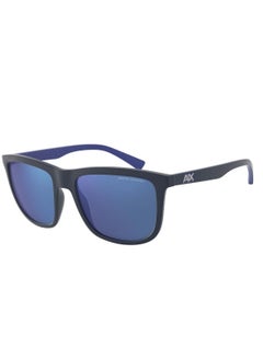 Armani Exchange Armani Exchange Classic Square Sunglasses, Matte Blue with Blue Mirrored Lenses AX4093SF 829555 Lens Size: 56mm  - Image 1