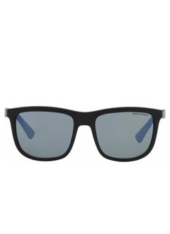 Armani Exchange Armani Exchange Classic Square Sunglasses, Matte Blue with Blue Mirrored Lenses AX4093SF 829555 Lens Size: 56mm  - Image 2