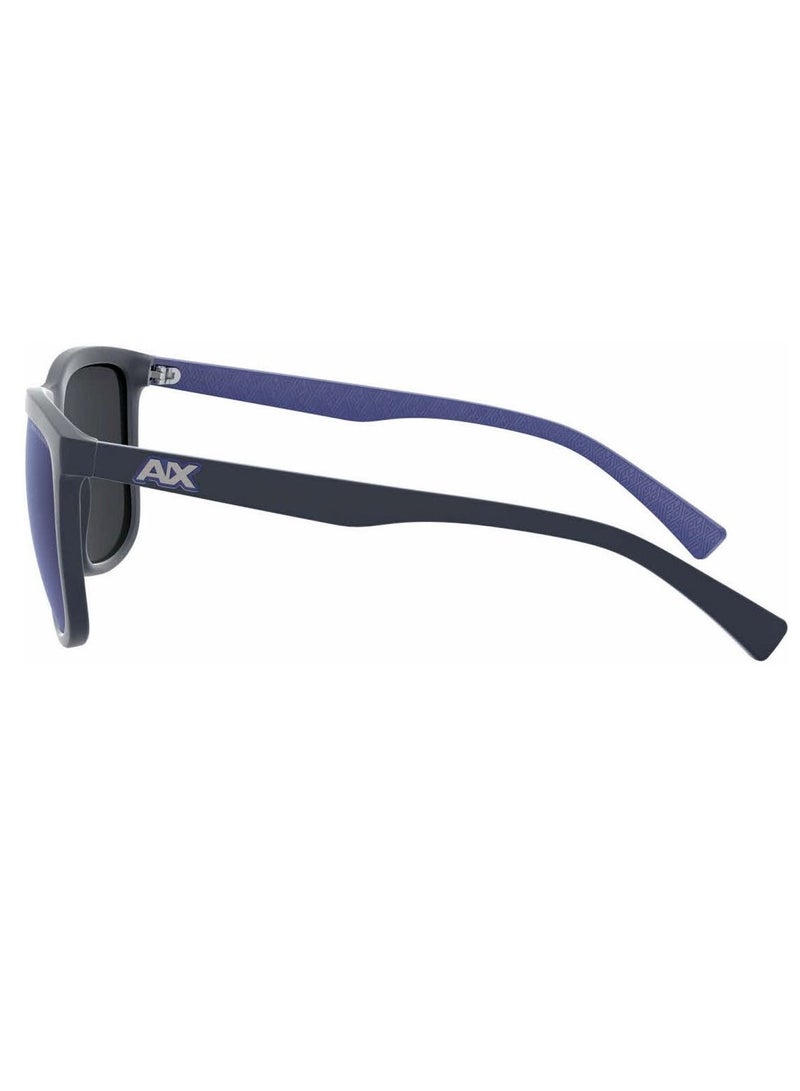 ارماني اكسشينج نظارة شمسية أرماني إكستشينج كلاسيكية مربعة، لون أزرق غير لامع مع عدسات زرقاء عاكسة AX4093SF 829555، مقاس العدسة: 56 مم - Image 3