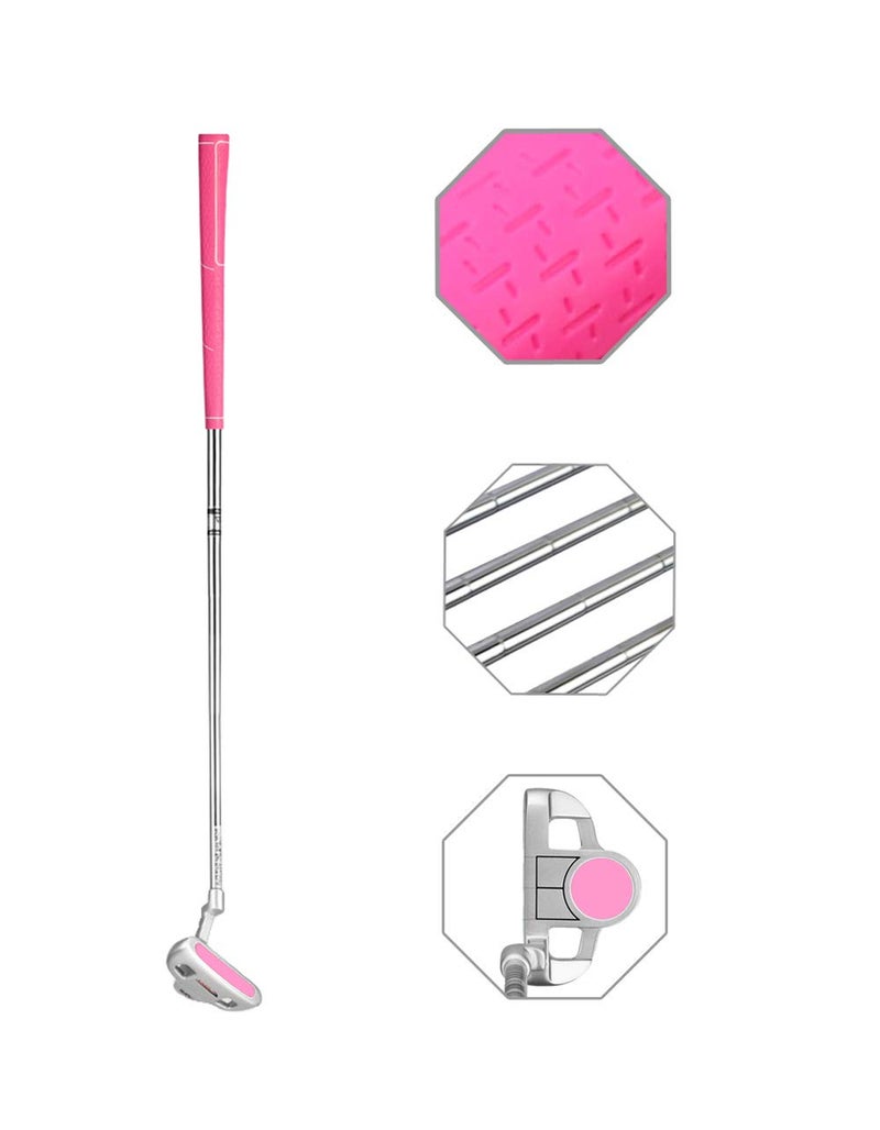 Junior Golf Putter Stainless Steel Kids Putter Right Handed for Kids Ages 9-12(Red Head+Blue Grip, 29inch,Age 9-12)