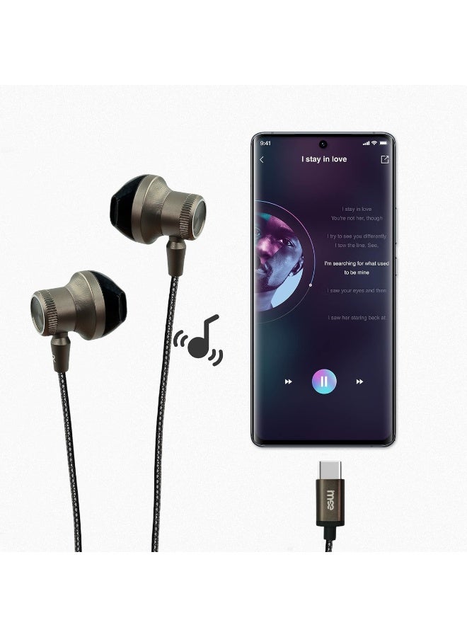 آیمی سماعات أذن ستيريو سلكية مع مشغلات ديناميكية 10 مم، وصوت جهير عميق، وصوت عالي الدقة، وميكروفون مدمج وتحكم في مستوى الصوت، ومقبس من النوع C متوافق مع الهواتف الذكية وأجهزة الكمبيوتر المحمولة والأجهزة اللوحية - كابل TPE متين بطول 1.2 متر - IM-EP112 - Image 2