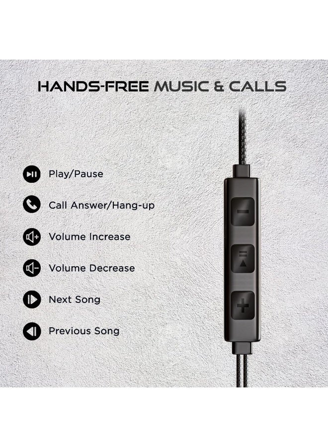 آیمی سماعات أذن ستيريو سلكية مع مشغلات ديناميكية 10 مم، وصوت جهير عميق، وصوت عالي الدقة، وميكروفون مدمج وتحكم في مستوى الصوت، ومقبس من النوع C متوافق مع الهواتف الذكية وأجهزة الكمبيوتر المحمولة والأجهزة اللوحية - كابل TPE متين بطول 1.2 متر - IM-EP112 - Image 4