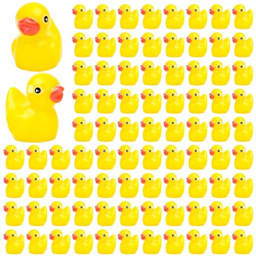 selizo 250PCS Mini Resin Ducks Tiny Plastic Ducks Little Ducks to Hide Small Resin Duck Charms Baby Ducks Bulk for Miniature Dollhouse Accessories Micro Garden Landscape - Image 1