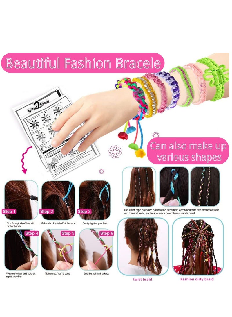 KASTWAVE Friendship Bracelet Making Kit, Friendship DIY Bracelet Craft Kit Toys for Girls, Teen Girl Present Arts Crafts Kit Multicolor Bracelet Making ,  Best Gift for Girls for 6-12 Years Old - Image 4