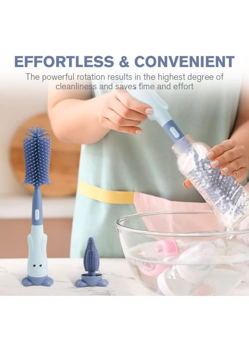 3 in 1 Bottle Cleaning Brush, Baby Feeding Nipple Mini Cleaning Cleaner