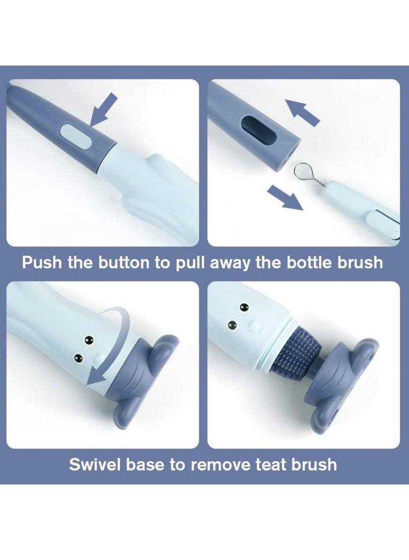 3 in 1 Bottle Cleaning Brush, Baby Feeding Nipple Mini Cleaning Cleaner