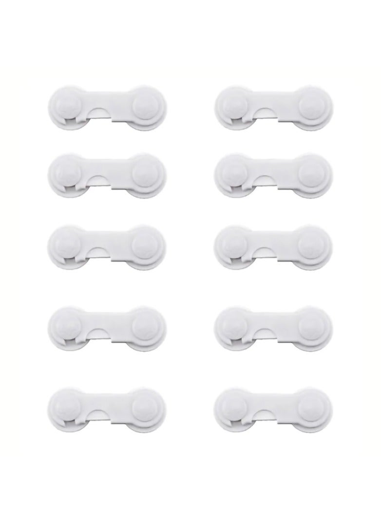 10-Piece Latching System Infant One-handed Safety Lock, ABS Non-toxic Plastic Materials - Image 1