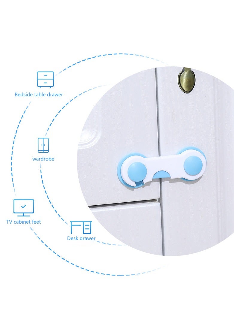10-Piece Latching System Infant One-handed Safety Lock, ABS Non-toxic Plastic Materials - Image 4