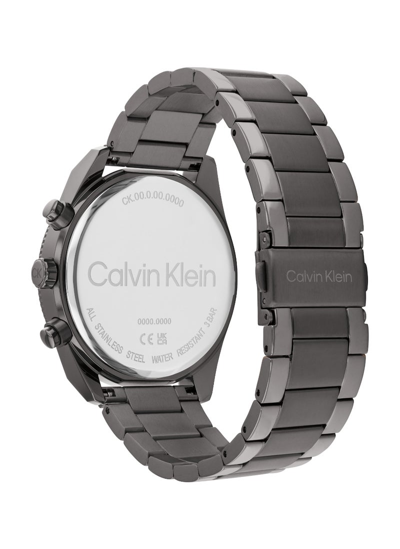 CALVIN KLEIN ساعة رجالية دائرية أنالوج بعلبة رمادية - 25200462  - Image 3