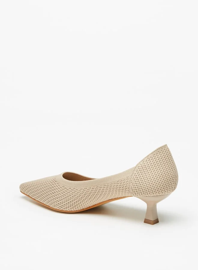 Flora Bella By Shoexpress Women's Textured Pointed Toe Pumps With Stiletto Heels