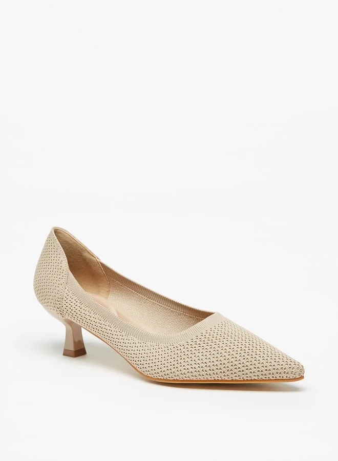 Flora Bella By Shoexpress Women's Textured Pointed Toe Pumps With Stiletto Heels