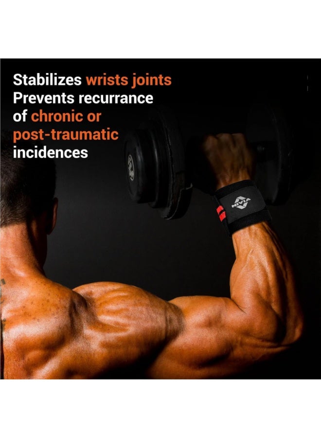 Nivia Adjustable Weight Lifting Wrist Support Straps With Thump Loop for Men and Women - Image 4