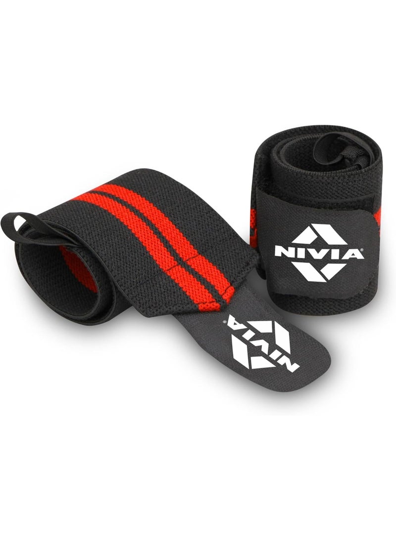 Nivia Adjustable Weight Lifting Wrist Support Straps With Thump Loop for Men and Women - Image 1