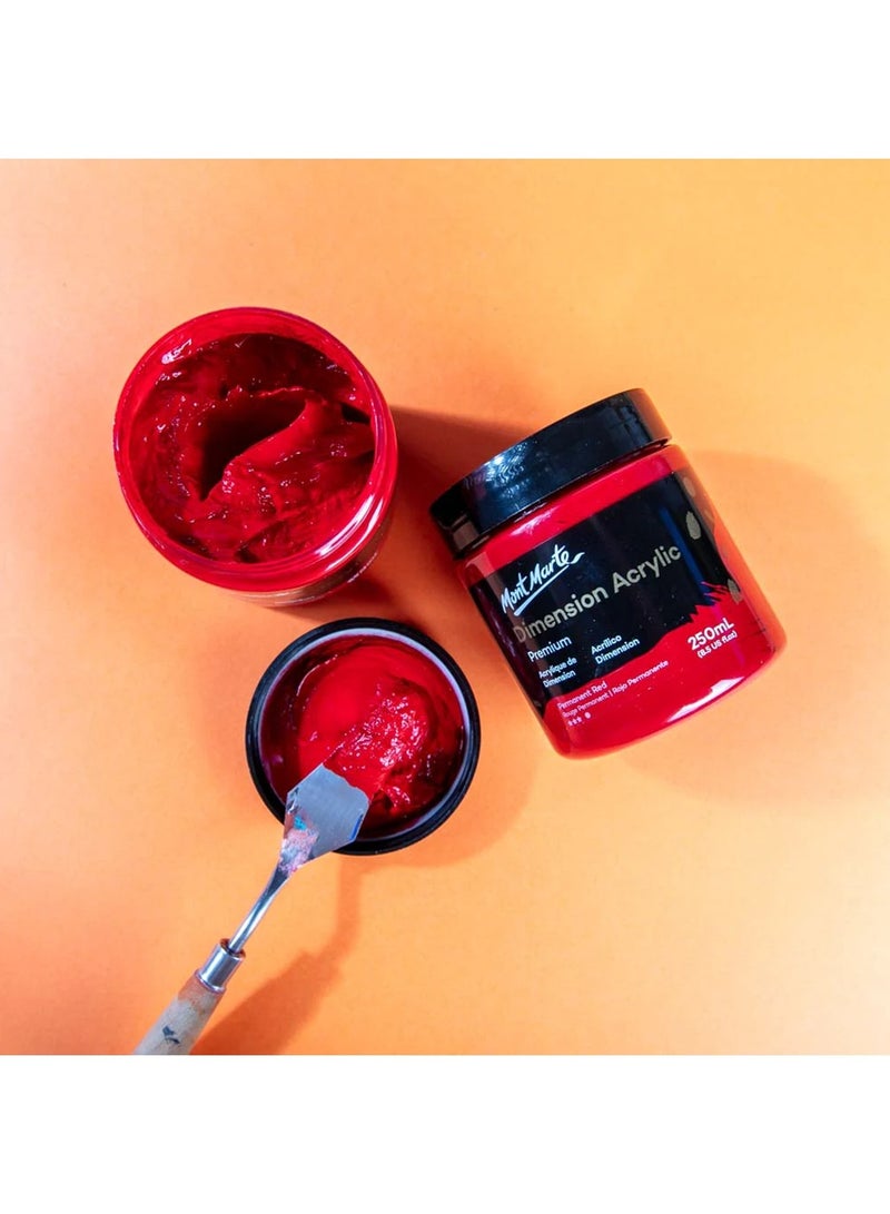 Mont Marte طلاء أكريليك بعد متميز 250 مل محتوى أحمر دائم - Image 2