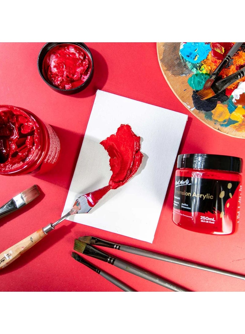Mont Marte طلاء أكريليك بعد متميز 250 مل محتوى أحمر دائم - Image 3