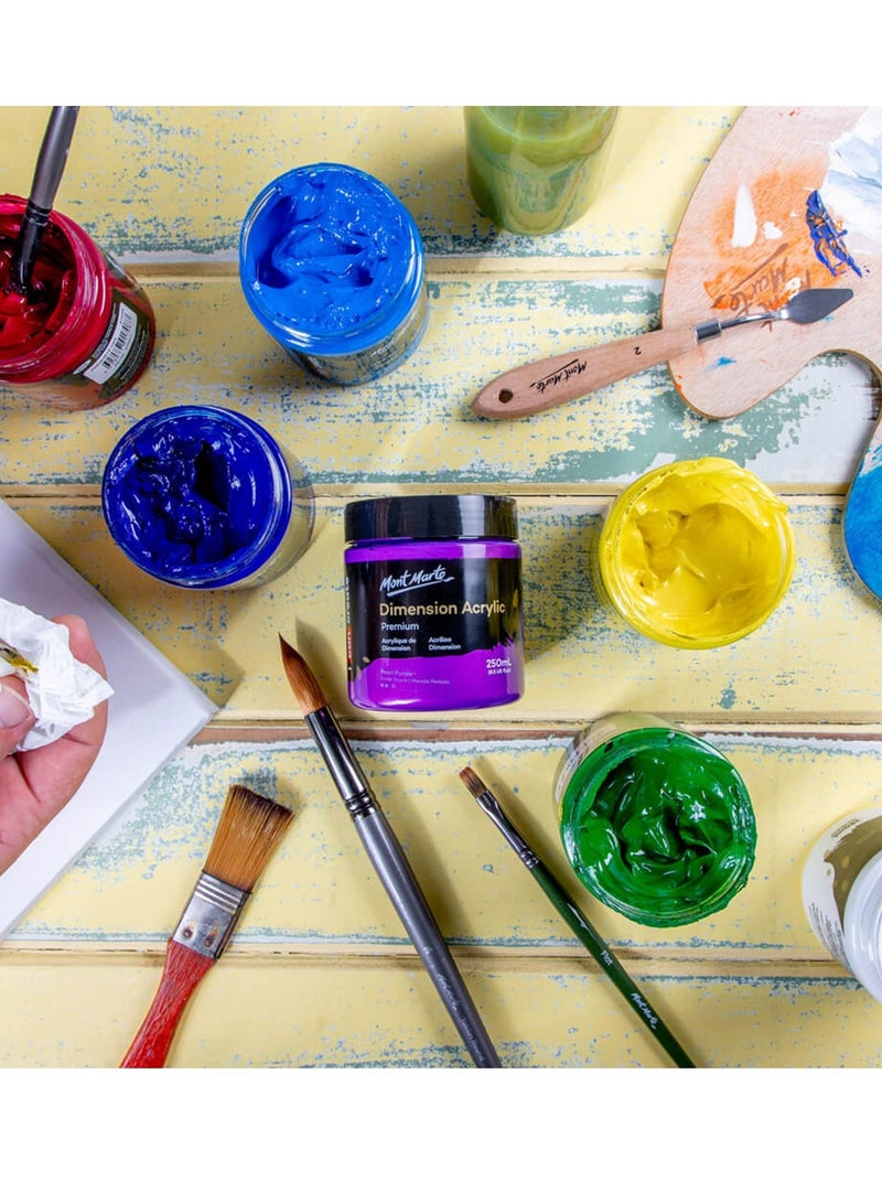 Mont Marte طلاء أكريليك بعد متميز 250 مل محتوى أحمر دائم - Image 4