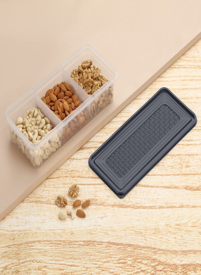 MAGIC SPOON 3 Section Container Spice Container Spice Box Masala Box Masala Container Multipurpose Container (Grey,2000 ml) - Image 3