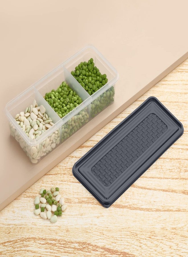 MAGIC SPOON 3 Section Container Spice Container Spice Box Masala Box Masala Container Multipurpose Container (Grey,2000 ml) - Image 2
