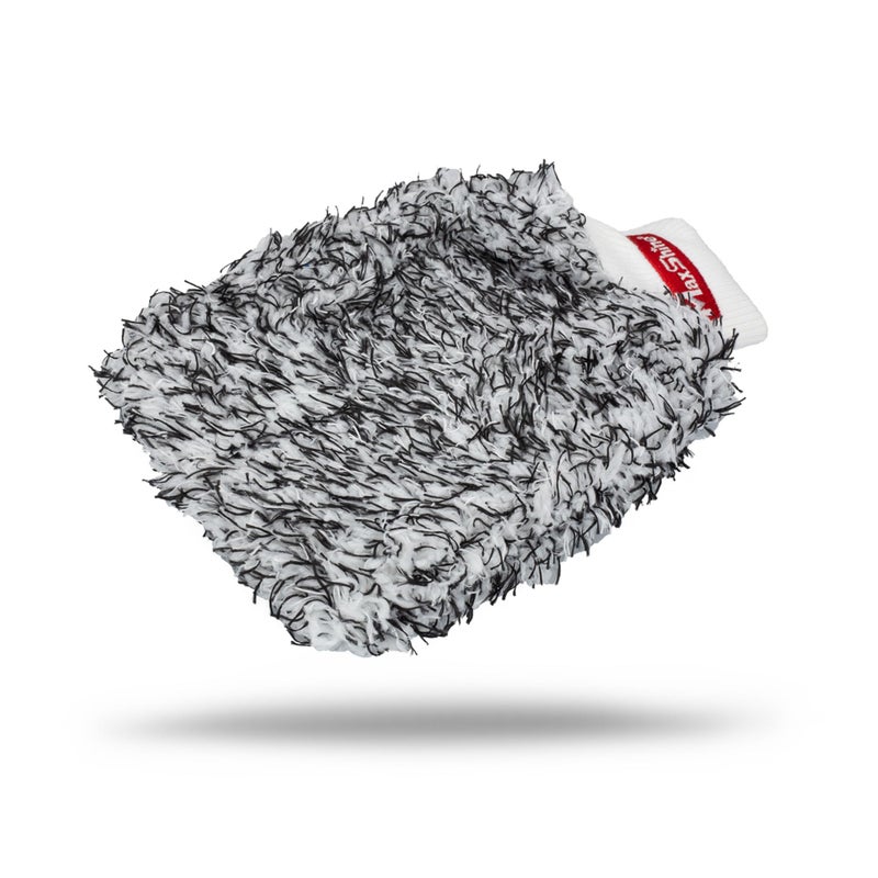 Maxshine Microfiber Wash Mitt White  Black  Premium Car Detailing Mitt ScratchFree LintFree Glove for Washing Cars Trucks Motorcycles  Auto Detailing Accessories