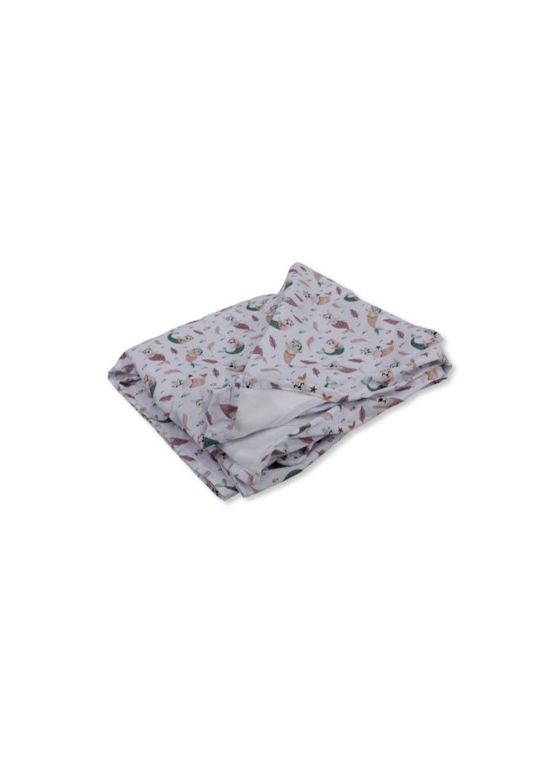Petit bebe Cotton Baby Bed Sheet – Mermaid Print (120×60×8 cm) - Image 3