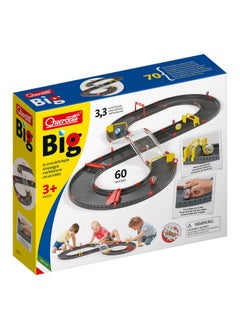 Quercetti Big Marbledrome Marble Race Track Beginner Marble Run Includes 60 Pieces With Over 10 Feet Of Track Ramps And Obstacles 3 Large Marbles For Kids Ages 3 Years And Up  - Image 1