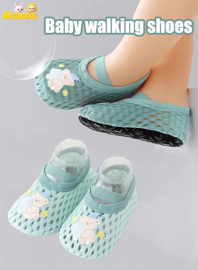 Aissiora Size M Baby floor shoes Baby walking shoes Baby floor socks Non-slip soft-soled shoes Baby mesh shoes Cartoon children's shoes - Image 1