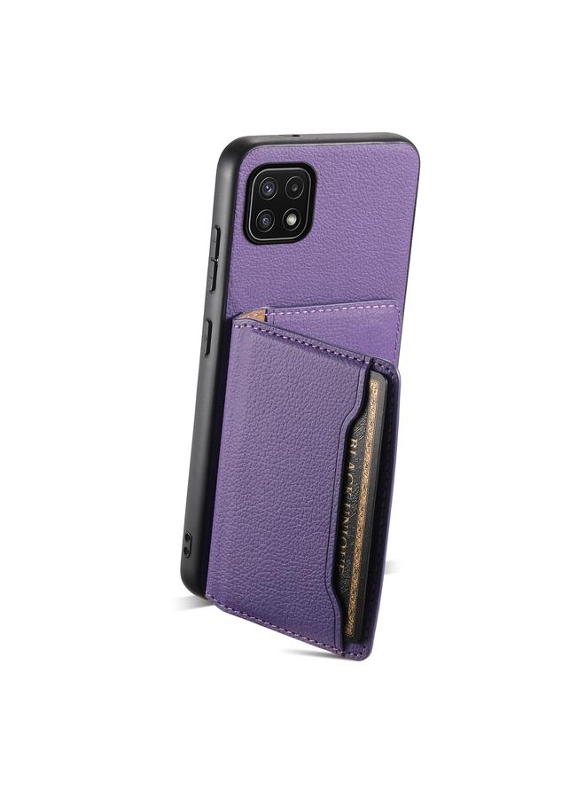 S-TOP Case For Samsung Galaxy A22 5G Calf Texture Card Bag Design Full Coverage Phone Case - Image 3