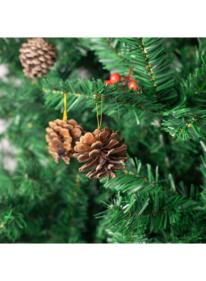Whaline 25 Pcs Christmas Natural Pine Cones, Rustic Pinecones Bulk Ornaments with String for Crafting for Home Accent Decor, Fall Thanksgiving Tree Decoration (1.6-2.4 Inches) - Image 5
