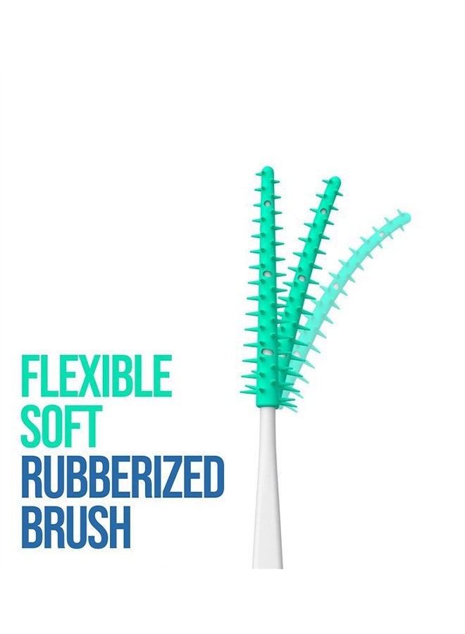 Dr.Emma 100 Pieces Dental Floss Picks Soft Silicone Interdental Brush, Mint Flavor interdental Brush, Disposable Soft Silicone Braces Brush, Tooth Cleaning Tool For Cleaning Teeth Health, Green Tooth Floss Picks (Green) - Image 3