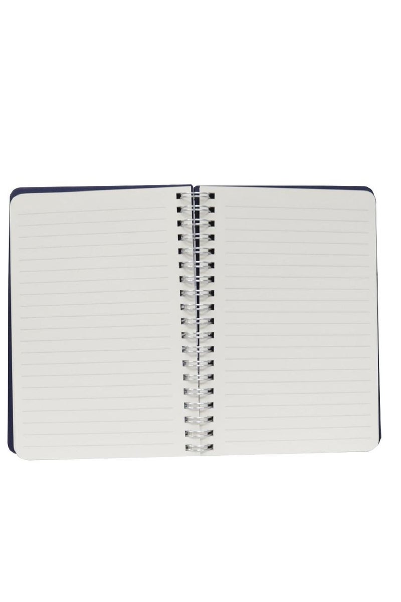 ROCO Notebook Leatherette | 11.3 x 16.3 cm | 80 Sheets | Lined | Navy Blue - Image 2