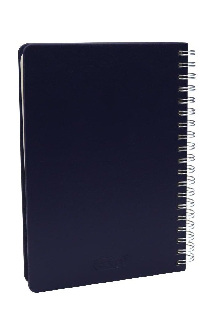 ROCO Notebook Leatherette | 11.3 x 16.3 cm | 80 Sheets | Lined | Navy Blue - Image 3